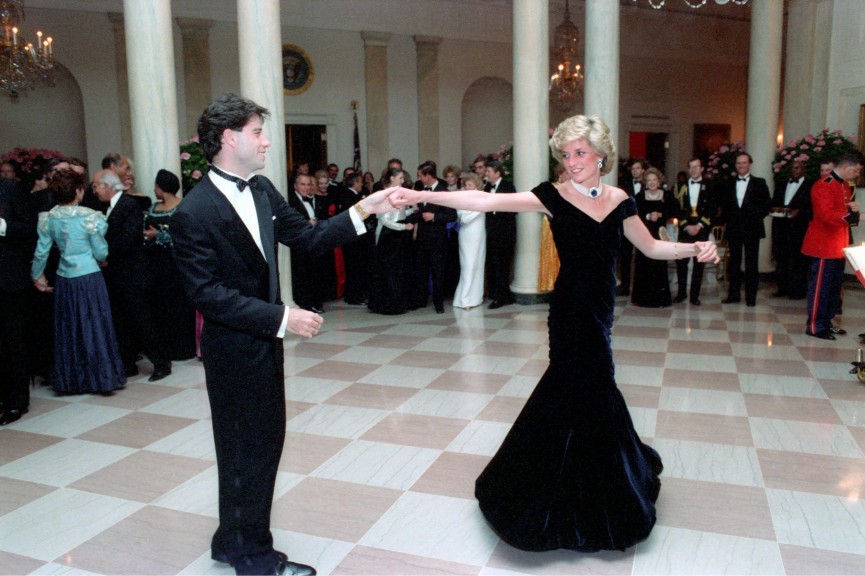 Mandatory Credit: Photo by REX/Shutterstock (2662657b) Princess Diana dances with John Travolta White House dinner, Washington DC, America - 09 Nov 1985 Previously unseen photos of Princess Diana dancing with a host of stars at a White House dinner in 1985 have emerged. At the event the late Princess famously showed off her dance moves with Saturday Night Fever king John Travolta. However, now new images reveal that the then 24-year-old royal also took to the dance floor with a number of other famous faces. This includes Clint Eastwood, Tom Selleck and United States President Ronald Reagan. For the dinner Diana wore a now famous Victor Edelstein gown, which sold earlier this year for ¬£240,000.