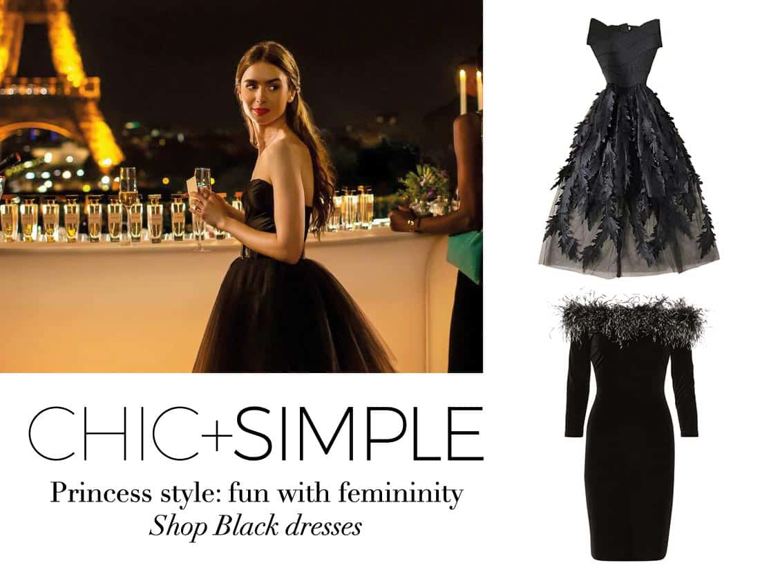Chic and simple Emily in Paris LBD blog