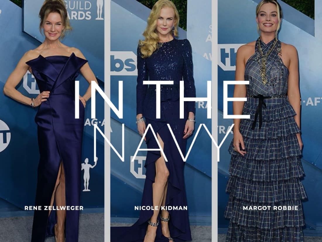Navy dresses - Who is your red carpet winner? The SAG Awards